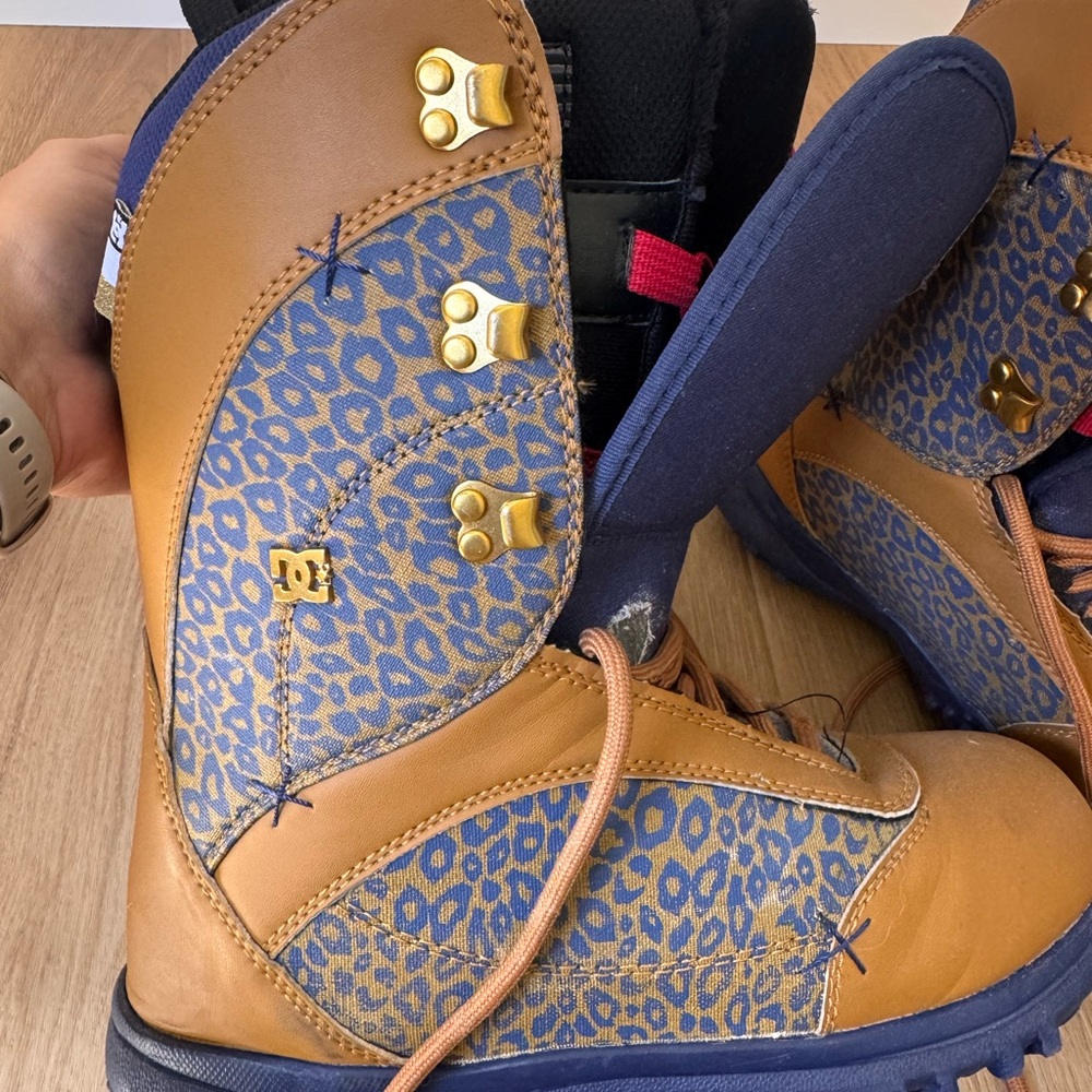 DC Women’s Brown & Blue Leopard-Print Snowboard Boots